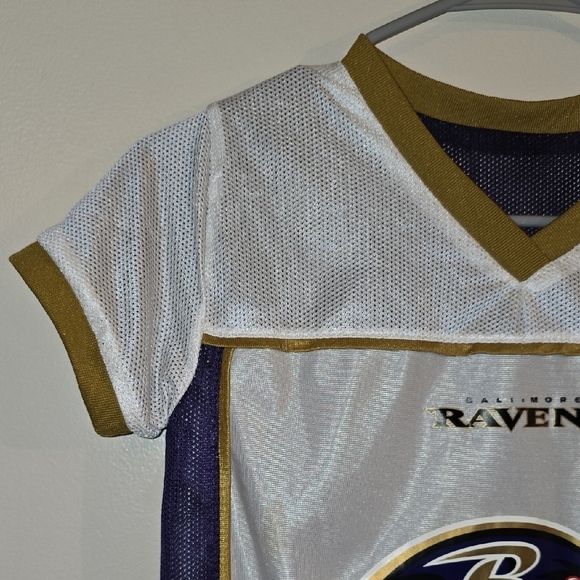 NFL Kids Purple and Gold Baltimore Ravens NFL Flag Football Jersey LOT L - Picture 11 of 13